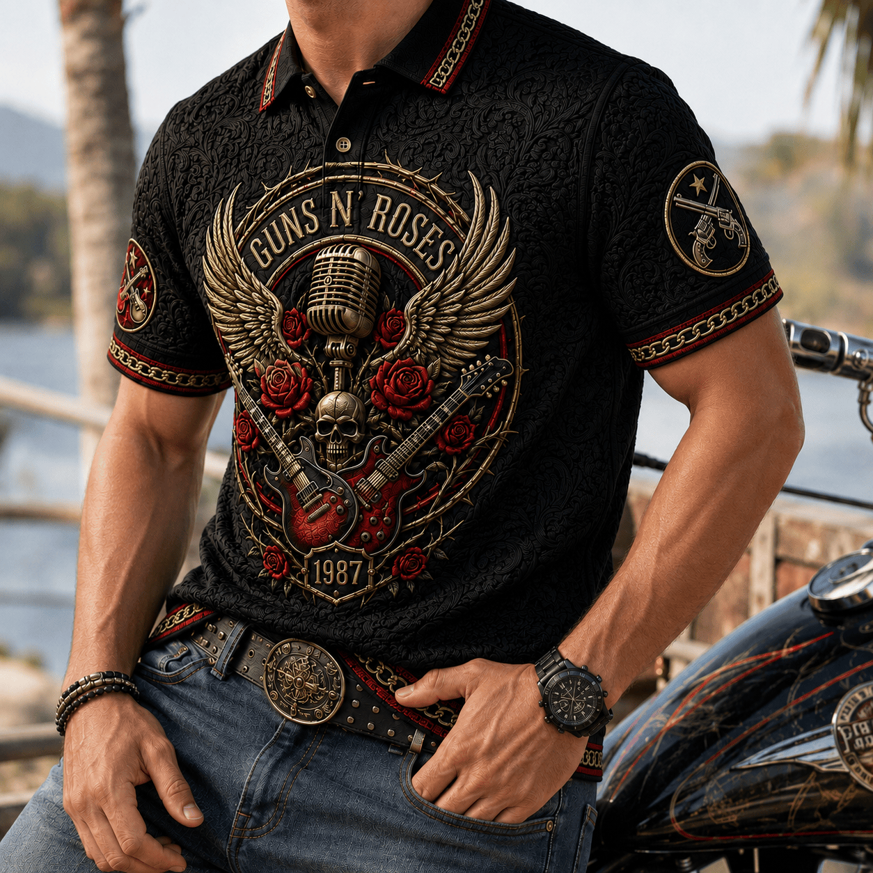PREMIUM GNR EMBOSS POLO SHIRT PDL