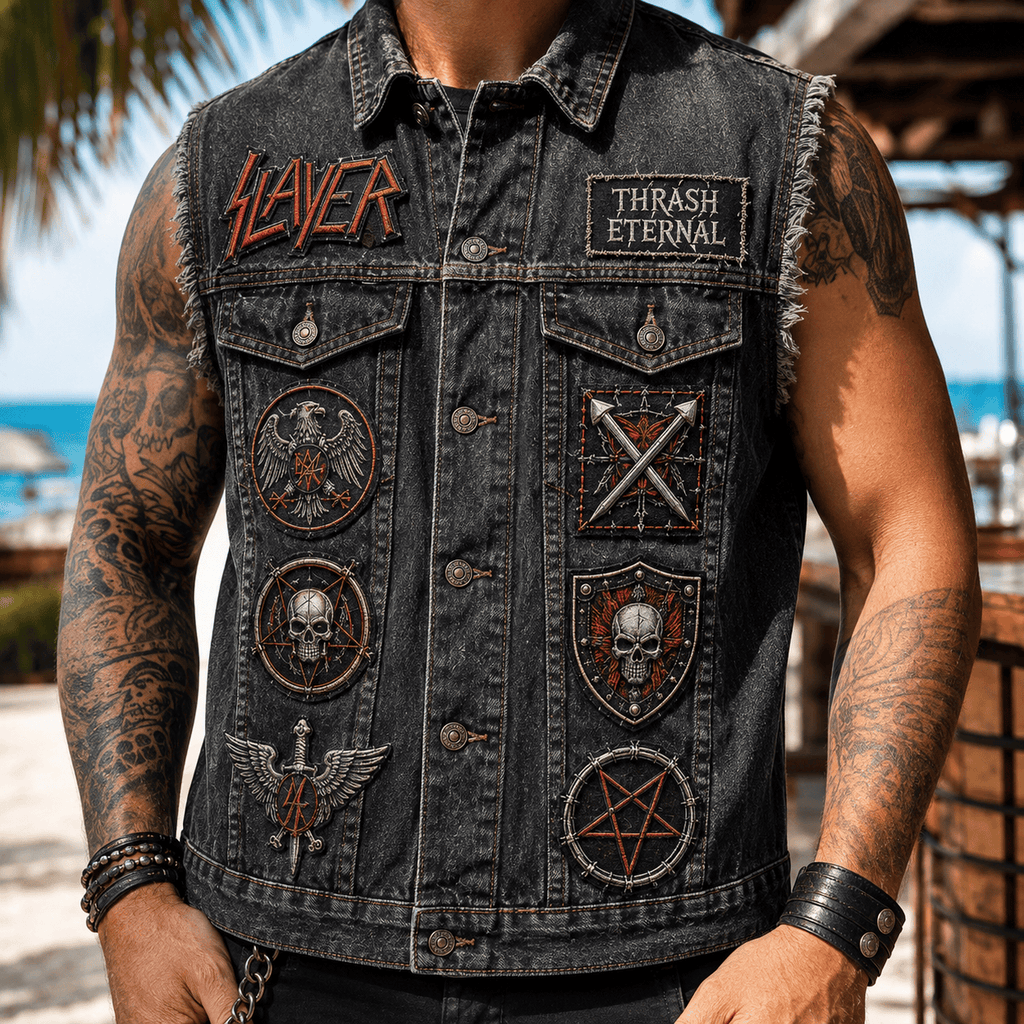 SLER PREMIUM DENIM VEST LNTH