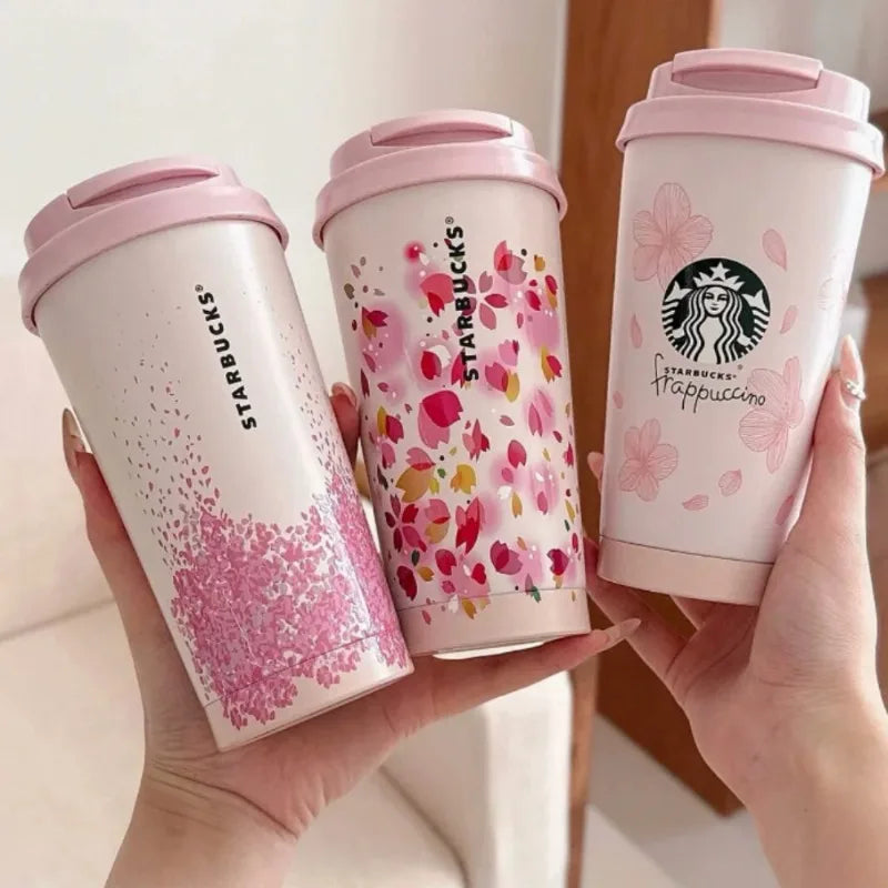 Starbucks Fashion Insulated Cup Cherry Blossom World 304 Stainless Steel Thermal Bottle Ideal Gift For Family